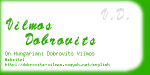 vilmos dobrovits business card